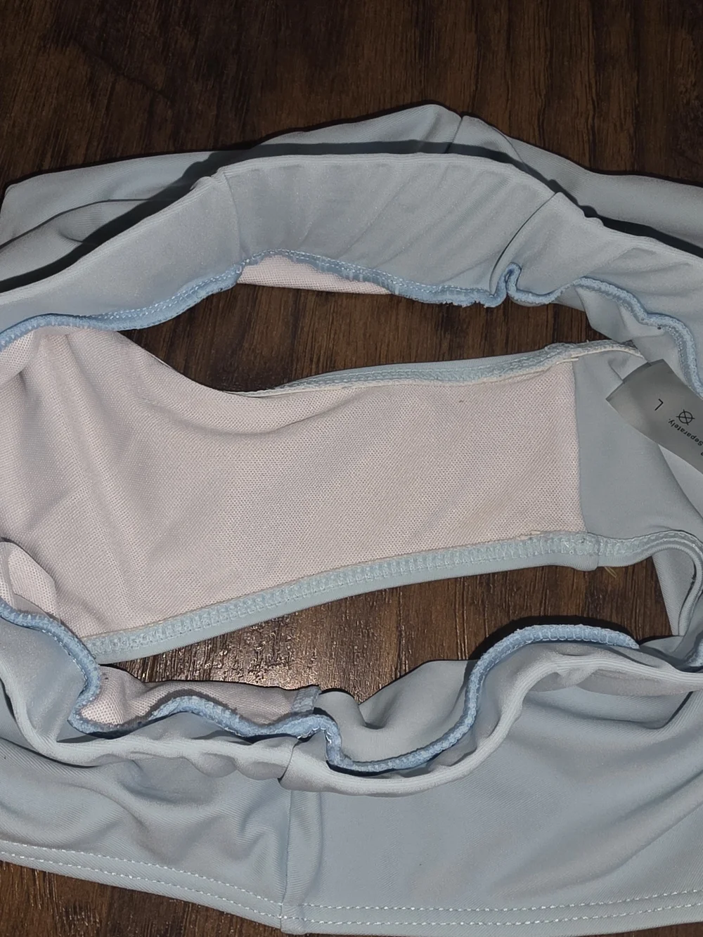 Women’s Blue Two-Piece High-Waist Swim Set